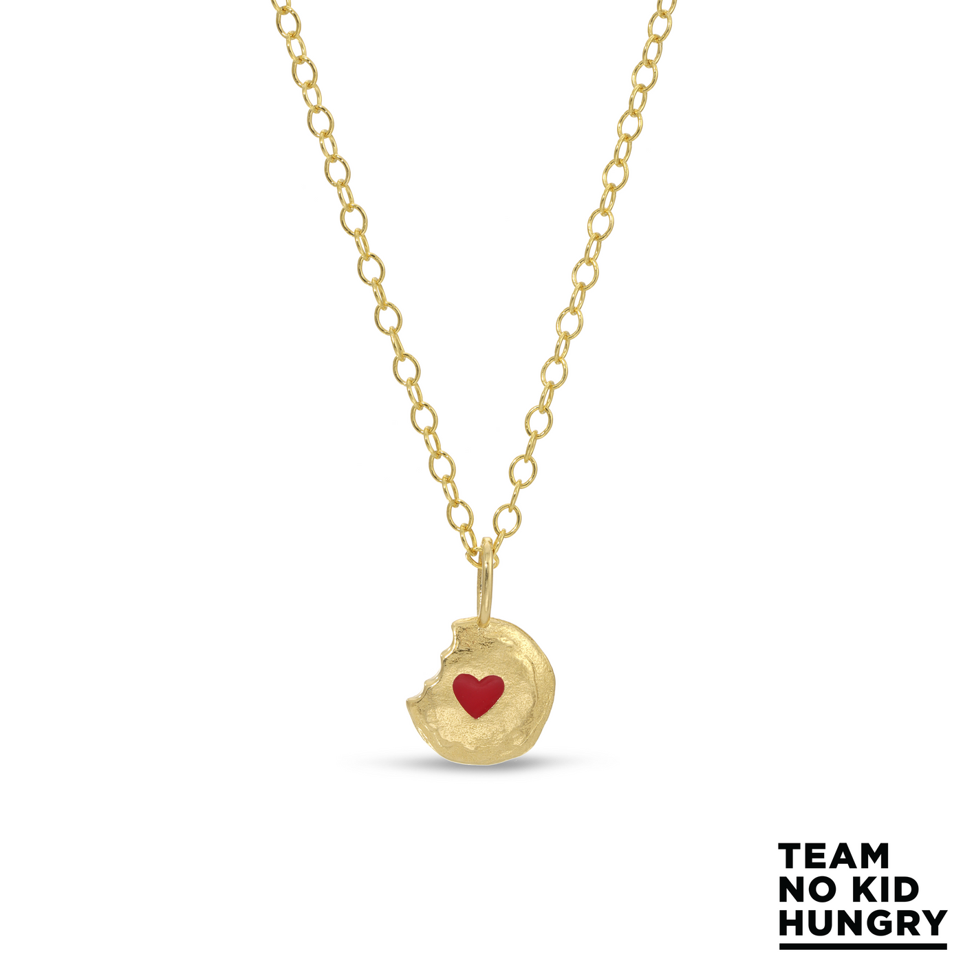 White Chocolate Raspberry Ale Weston x Milk Jar Cookies Gold Enamel Necklace