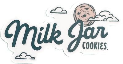 Milk Jar Clouds Logo Sticker